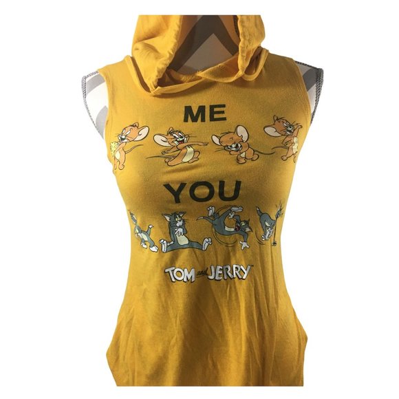Tom & Jerry Hooded Tank Top Size XS - Picture 2 of 4